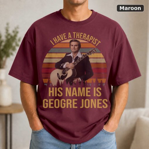 I Have A Therapist His Name Is George Jones Vintage T-Shirt, George Jones Shirt, Singer Shirt, Country Music Shirt, Musi 4