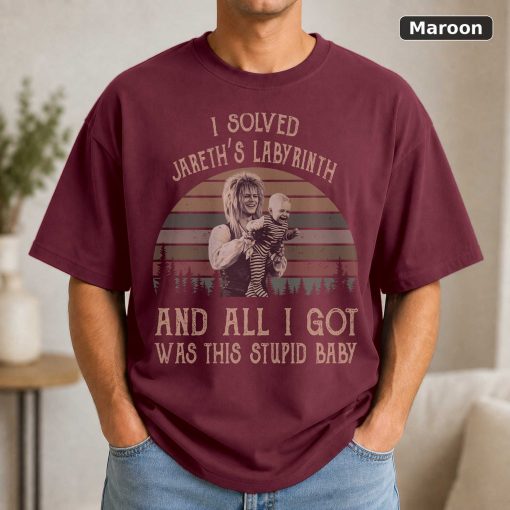 I Solved Jareth’s Labyrinth And All I Got Was This Stupid Baby Vintage Shirt Goblin King Labyrinth Vintage Movie Shirt 4