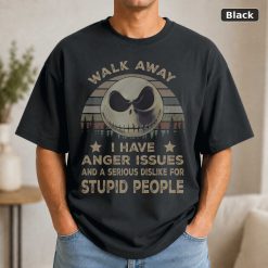 Jack Skellington T-Shirt Anger Issues, Dislike Stupid People Graphic Tee Jack Skellington T-Shirt Anger Issues, Dislike Stupid People Graphic Tee