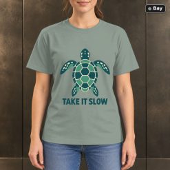 Take It Slow Sea Turtle T-Shirt, Minimalist Ocean Graphic Take It Slow Sea Turtle T-Shirt, Minimalist Ocean Graphic
