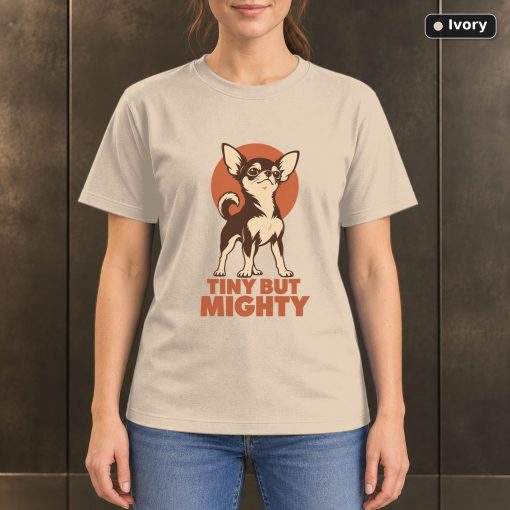Tiny But Mighty Chihuahua T-Shirt, Minimalist Dog Graphic 2