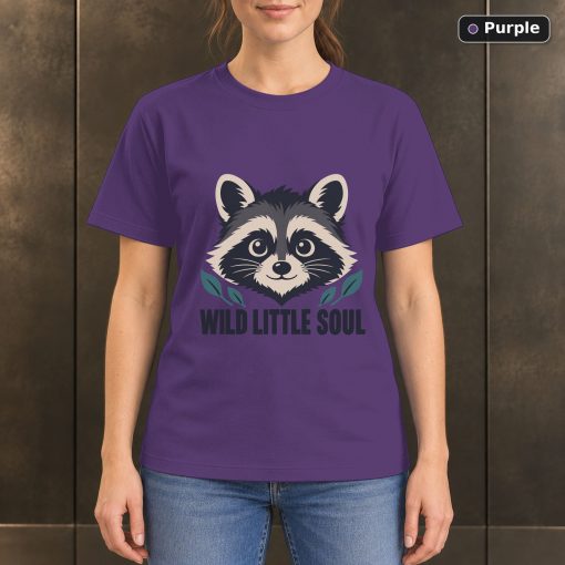 Wild Little Soul Raccoon T-Shirt, Minimalist Woodland Graphic 5