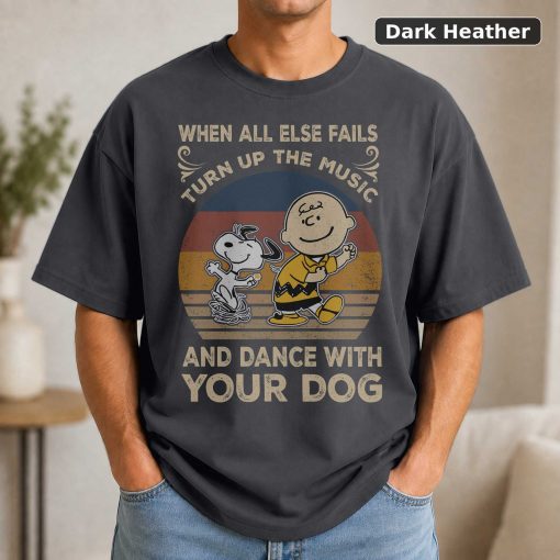 Vintage Snoopy & Charlie Brown T-Shirt Dance With Your Dog 3