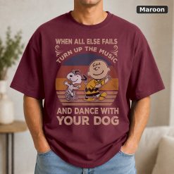 Vintage Snoopy & Charlie Brown T-Shirt Dance With Your Dog 8