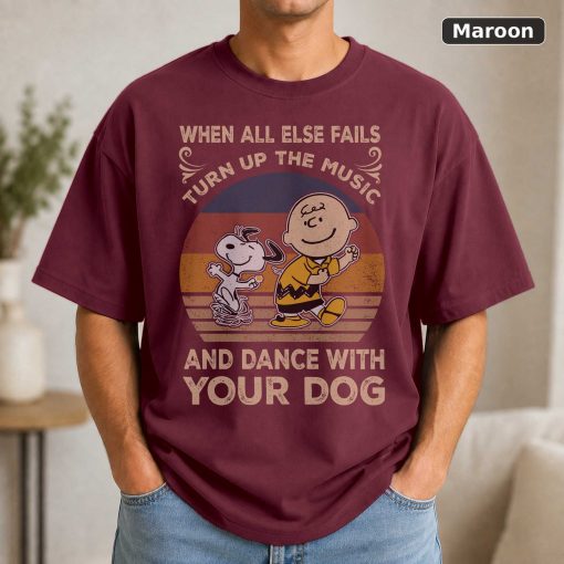 Vintage Snoopy & Charlie Brown T-Shirt Dance With Your Dog 4