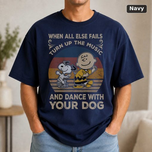 Vintage Snoopy & Charlie Brown T-Shirt Dance With Your Dog 5