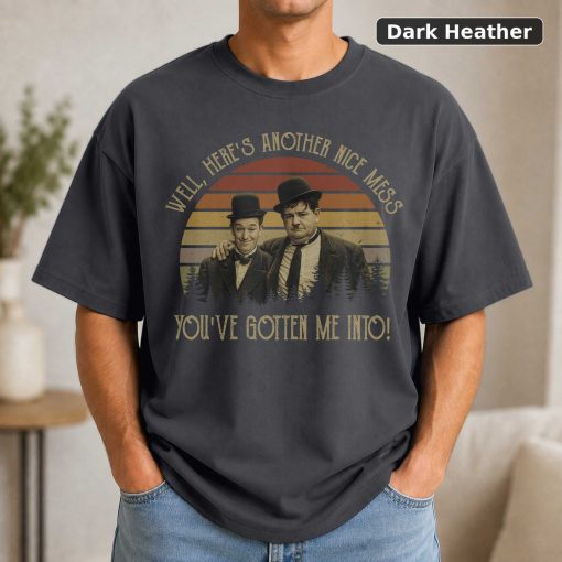 Vintage Stan Laurel and Oliver Hardy T-Shirt, Movie Quote Unisex Tee 3