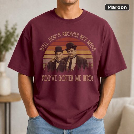 Vintage Stan Laurel and Oliver Hardy T-Shirt, Movie Quote Unisex Tee 4