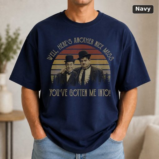 Vintage Stan Laurel and Oliver Hardy T-Shirt, Movie Quote Unisex Tee 5