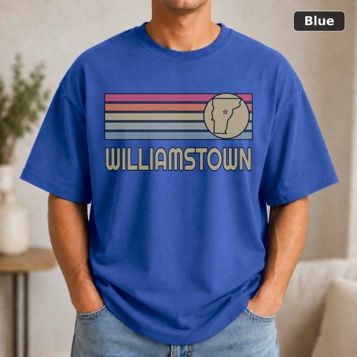 Williamstown Vermont Retro State Map T-Shirt Design 2