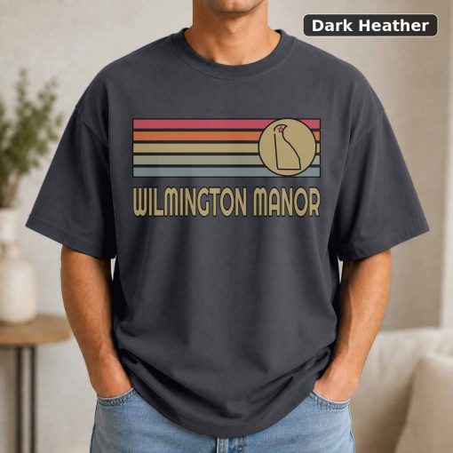 Wilmington Manor Delaware Retro State Map T-Shirt Design 3