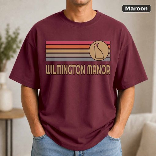 Wilmington Manor Delaware Retro State Map T-Shirt Design 4